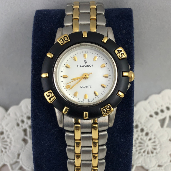 Peugeot Accessories Vintage 98s Peugeot 2 Tone Gold Silver Watch